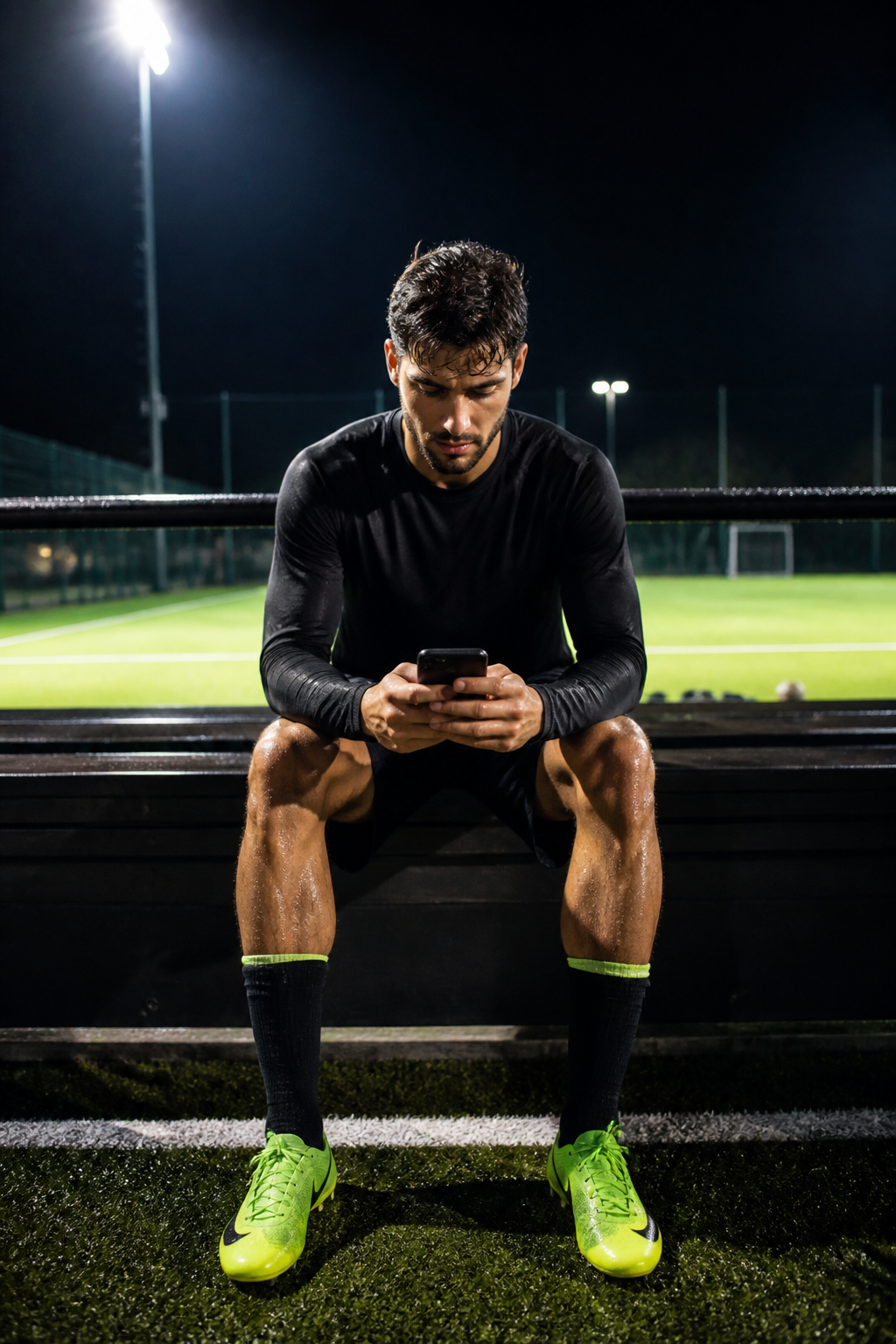 Football athlete using mobile cash-out controls